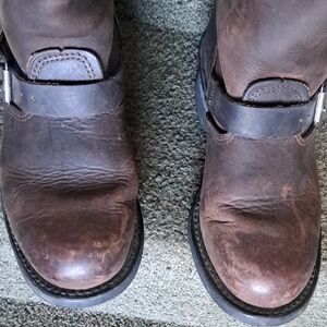 Women's Frye Mid-Calf Engineer Harness Boots Size 8